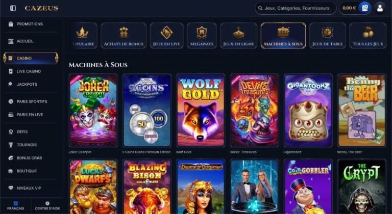 Meilleur cazeus casino france à France